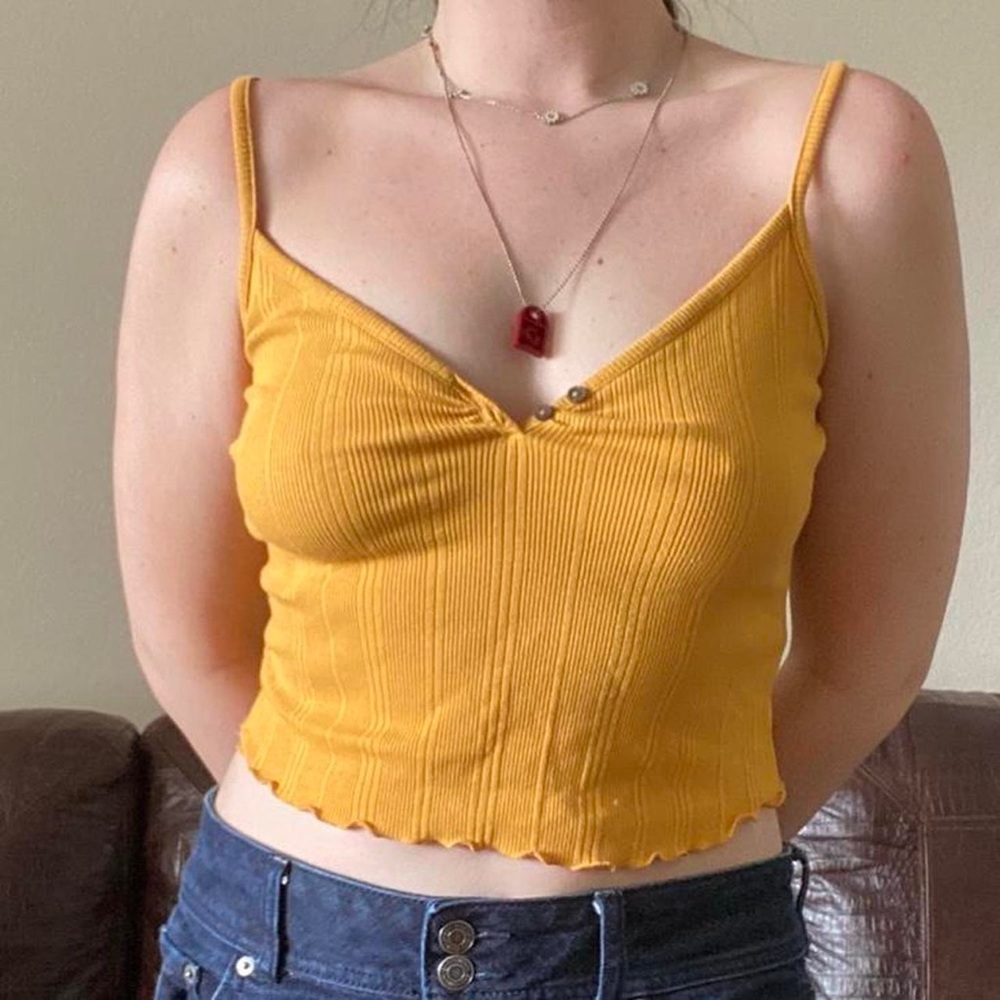 Yellow Cropped Tanktop